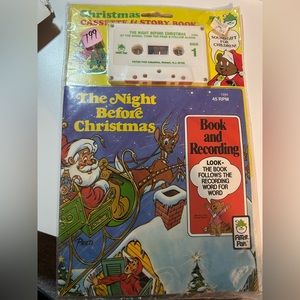 Vintage Christmas cassette and story - the night before Christmas - as shown